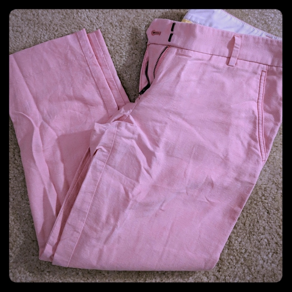 J crew crops pink chambray size 4 petite